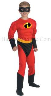 Deluxe Mr. Incredible Muscle Child Halloween Costume includes Muscle 