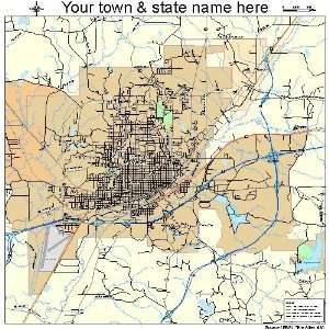  Street & Road Map of Meridian, Mississippi MS   Printed 