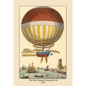  First Channel Crossing by Air, 1785   Ballon with paddles 