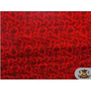 100% Cotton Print Fabric  DAVID TEXTILE CLASSIC RED PATTERN FH DT 