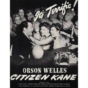  1941 Ad RKO Film Citizen Kane Orson Welles Mercury RARE 