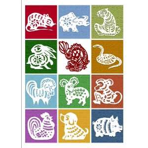  Year of the Dragon Greeting / Note Card   Contrast (Pack 