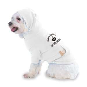   Hooded (Hoody) T Shirt with pocket for your Dog or Cat LARGE White