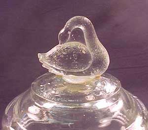 Swan Early American Pattern Glass Pickle Jar  