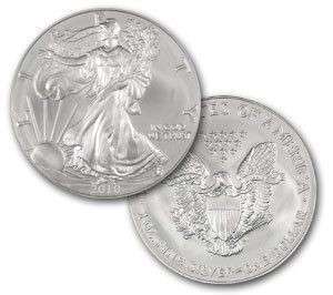 ONE 2010 American Silver Eagle 1 Oz. Dollar Fine BU  