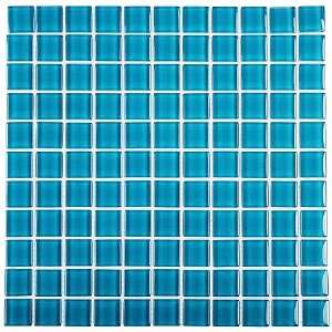    Glace´ Collection: 1 x 1 Blue Sky Glass Tile: Home Improvement