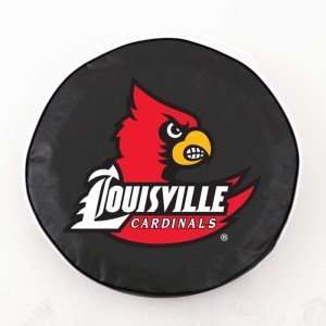 Louisville Cardinals Black Tire Cover, Small:  Sports 