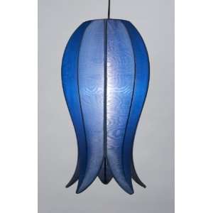   Silk Hanging Lamp   Flowering Lotus   Sky Blue: Home Improvement