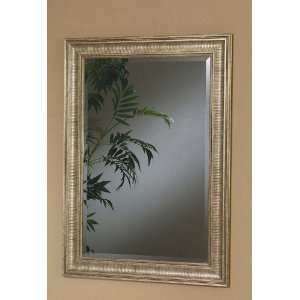  Wall Mirror with Textured Design in Light Bronze Finish 