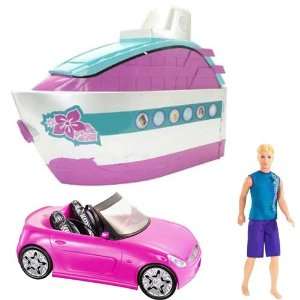  Barbie Party Cruise Boat with Barbie Glam Convertible and 