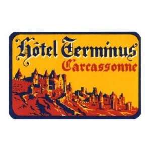  Hotel Terminus Luggage Label Carcassone France Everything 