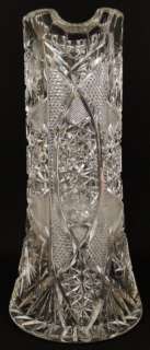 BEST! Antique American Brilliant Cut Glass Crystal Tall Elegant 