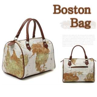 New Boston Bag/Tote/Handbag/purse White Map Medium siz  
