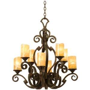   Ibiza 8 Light Wrought Iron Chandelier From the Ibiza Collection: Home