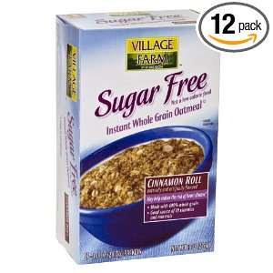 Sturms Village Farm Instant Oatmeal Sugar Free, Cinnamon Roll 8 Count 