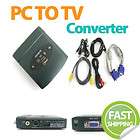   Composite S video VGA In to PC VGA LCD Out Converter Adapter Box Black