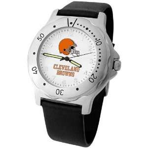   Browns Mens Black Leather Team Player Watch: Sports & Outdoors