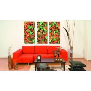   HDR high dynamic with 3 panel MIXED LEAF Canvas photo 