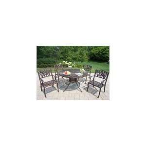  Oakland Living Sunray Tulip Dining Set with 4 Chairs: Home 
