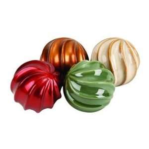  Ceramic, decorative balls for table decor set/4: Home 