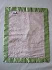 Silky by Cherish & Joy Pink Lt Green Satin Baby Blanket Lovey 15.5 x 