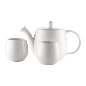  Bodum K11056 03 TASTEA 3pc Porcelain Tea Set,Teapot w/ 2 