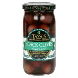 Tassos, Olive Black In Oil, 13.1 Ounce (6 Pack):  Grocery 