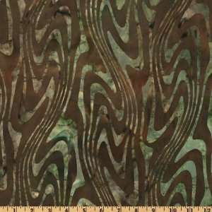  44 Wide Artisan Batiks: Aqua Spa Batik Pond/Moss Fabric 