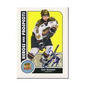  CODY HODGSON Brampton Battalion SIGNED CHL Card Sports 