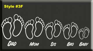 FLIP FLOP FOOT PRINTS DECAL STICKER FAMILY Sandals feet  