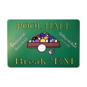  Pool Hall Break EM Parking Sign Parking Signs Street 