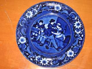 Staffordshire Plate, Historic Blue, The Valentine Wilkies Series 9.5