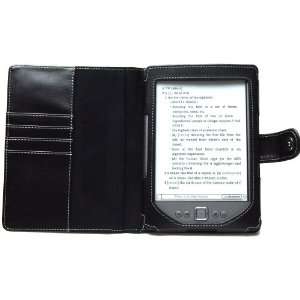  Black Leather Flip Open Book Style Carry Case / Cover & Uk Mains 