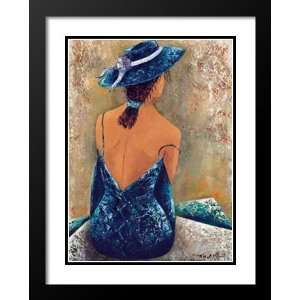 Veronique Mansart Framed and Double Matted 33x41 Femme Au Chapeau II 