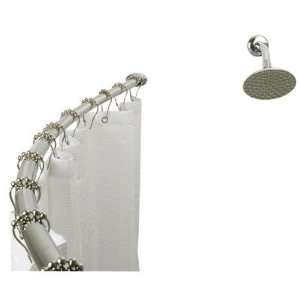  Elements of Design Adjustable Hotel Curved Shower Rod in 
