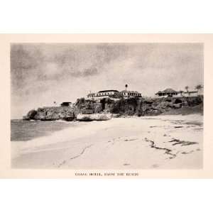 1937 Halftone Print Crane Hotel Beach Coastline Resort Barbados 