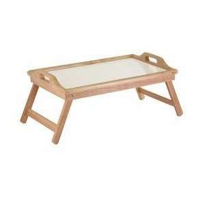  Breakfast Bed Tray with Handler, Foldable Legs Natural and 