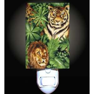  Lion and Tiger Jungle Decorative Night Light: Home 