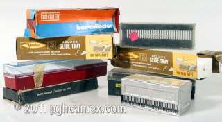 SLIDE TRAYS, ASSORTED, YANKEE, BELL AND HOWELL, BONUM  