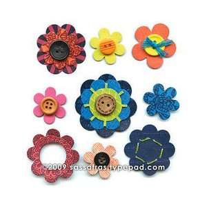  In A Stitch Layered Blossoms 5 Inch by 6 Inch 9/Pkg, Mod 