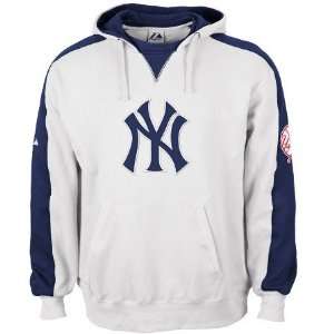   New York Yankees MLB Shaman White Hooded Sweatshirt: Sports & Outdoors