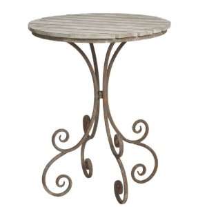   Greywash Circle Table Wood and Metal by Midwest CBK