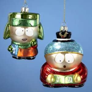  Pack of 6 South Park Kyle and Cartman Glass Christmas 