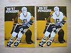 1986 Pittsburgh Penguins 2 diff Pocket Schedules Mario 