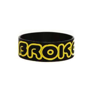  Brokencyde Yellow Logo Rubber Bracelet Size : One Size 