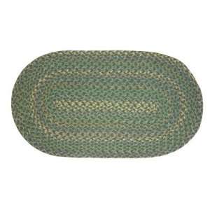  Brookline Green Braided Rug Size Oval 26 x 42