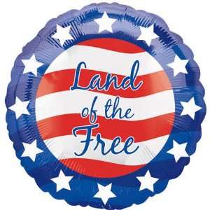  18 Inch Patriotic Land Of The Free Balloon 10 Pack Toys & Games