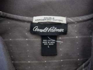 Arnold Palmer Taupe Mercerized Cotton Golf Polo Shirt L  