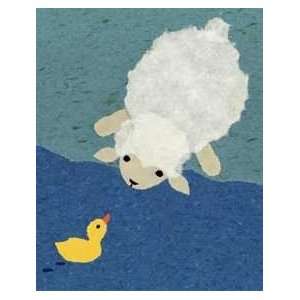  Little Lamb And Duck Poster Print
