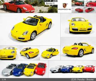 Porsche Boxster S 1:34 5 Color selection Diecast Mini Cars Toys 